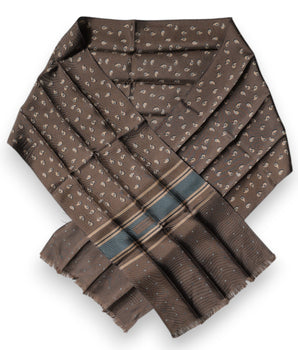 Bufanda tipo chal de seda fantasía marrón de Dolce &amp; Gabbana