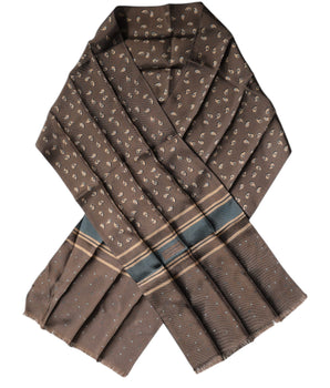 Bufanda tipo chal de seda fantasía marrón de Dolce &amp; Gabbana