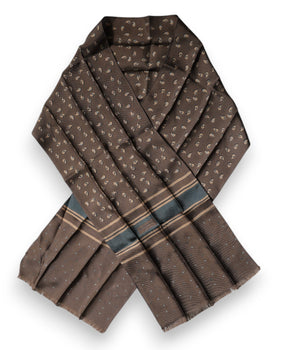 Bufanda tipo chal de seda fantasía marrón de Dolce &amp; Gabbana