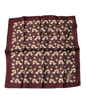 Pañuelo cuadrado de seda naranja granate de Dolce &amp; Gabbana