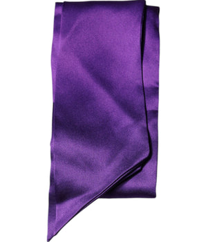 Bufanda de cuello fino de seda satinada morada de Dolce &amp; Gabbana