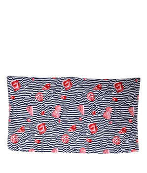 Toalla de playa Dolce &amp; Gabbana con rayas multicolor y conchas marinas