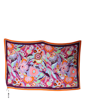 Toalla de playa de algodón con estampado floral multicolor de Dolce &amp; Gabbana