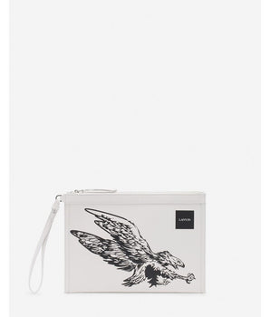 Lanvin White Leather Men's Pocket Wallet