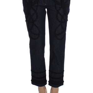 Dolce &amp; Gabbana Embroidered Capri Jeans for Elegant Styling