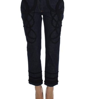 Dolce & Gabbana Blue Denim Cotton CAPRI Torero Jeans Dolce & Gabbana 