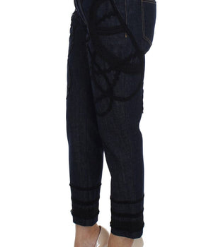 Dolce & Gabbana Blue Denim Cotton CAPRI Torero Jeans Dolce & Gabbana 