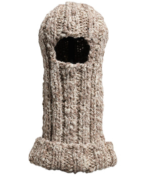 Dolce & Gabbana Beige Wool Knitted Ski Mask Balaclava Hat