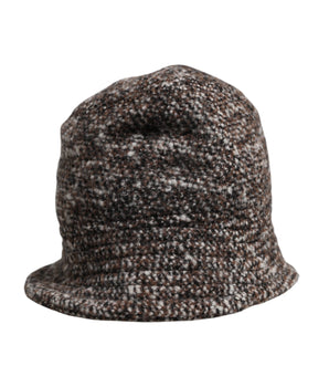 Dolce &amp; Gabbana Brown Alpaca Wool Woven Bucket Hat