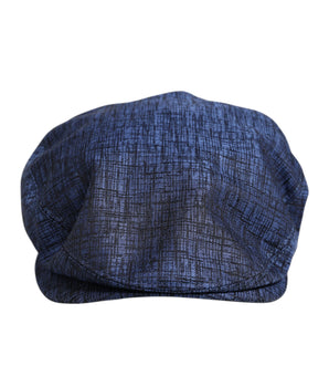 Dolce & Gabbana Blue Cotton Stretch Newsboy Hat