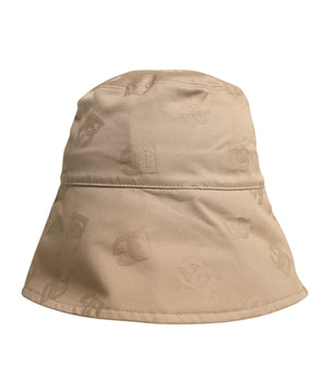 Dolce &amp; Gabbana Beige Logo Monogram Cotton Bucket Cap
