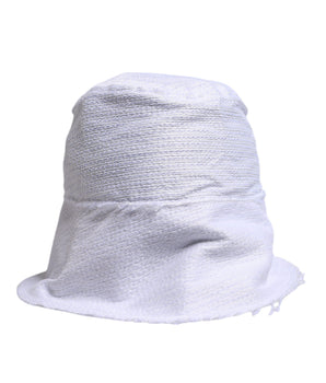 Dolce &amp; Gabbana White Polyester Wide Brim Bucket Hat