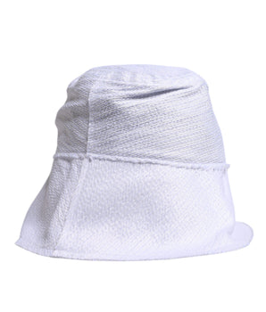 Dolce &amp; Gabbana White Polyester Wide Brim Bucket Hat