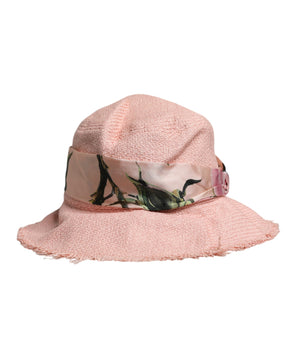 Dolce & Gabbana Pink Cotton Wide Brim Bucket Hat