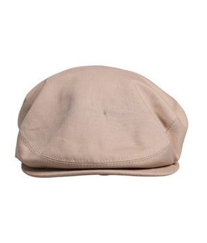 Dolce &amp; Gabbana Beige Cotton Newsboy Capello Cabbie Hat