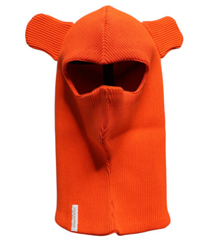 Dolce & Gabbana Orange Cotton Whole Head Wrap Balaclava Hat