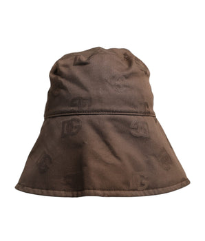 Dolce &amp; Gabbana Brown Logo Monogram Cotton Bucket Cap