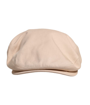 Dolce &amp; Gabbana Beige Cotton Newsboy Capello Cabbie Hat