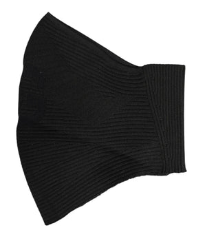 Dolce & Gabbana Black Nylon Knitted Ski Mask Balaclava