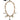 Dolce & Gabbana Gold Brass Short Chain Flower Crystal Pendant Necklace