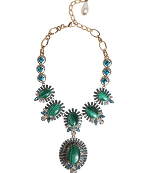 Collar de latón dorado con cristales ovalados Pietre de Dolce &amp; Gabbana