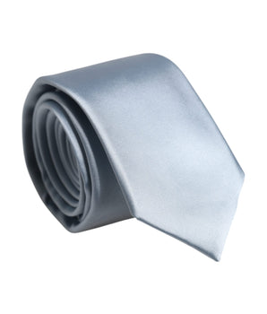 Dolce &amp; Gabbana Light Blue Solid Silk Adjustable Necktie Tie