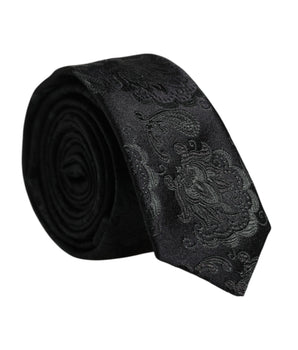 Corbata ajustable de seda floral verde oscuro de Dolce &amp; Gabbana