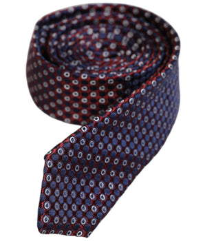 Corbata ajustable de seda con círculos rojos y azules de Dolce &amp; Gabbana