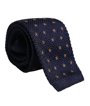 Corbata ajustable de seda con lunares azules de Dolce &amp; Gabbana
