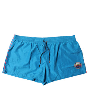 Dolce &amp; Gabbana Turquoise Logo Beachwear Shorts 2Pc Swimwear