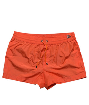 Dolce &amp; Gabbana Orange Polyester Beachwear Shorts 2Pc Swimwear