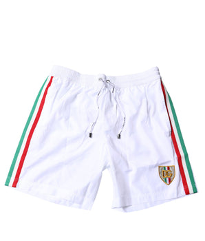 Dolce &amp; Gabbana White Stripes Beachwear Shorts 2Pc Swimwear