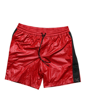Dolce &amp; Gabbana Red Polyester Beachwear Shorts 2Pc Swimwear