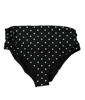 Traje de baño de lunares negros Dolce &amp; Gabbana, parte inferior del bikini, traje de baño
