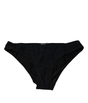 Braguita de cintura media elástica de nailon negro Dolce &amp; Gabbana