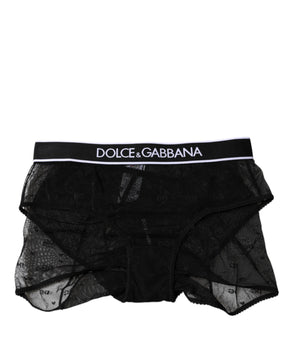 Braguita de cintura media de nailon y tul negro de Dolce &amp; Gabbana