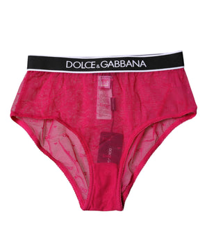 Braguita de cintura media de nailon y tul fucsia de Dolce &amp; Gabbana