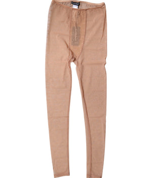 Pantalones de lencería de encaje con el logo en beige nude de Dolce &amp; Gabbana
