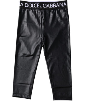 Pantalones y medias de nailon con logo negro de Dolce &amp; Gabbana