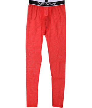 Lencería de encaje con el logo rojo de Dolce &amp; Gabbana, pantalones ajustados, ropa interior