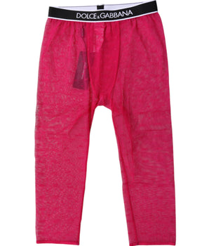 Medias cortas de nailon con el logotipo DG fucsia de Dolce &amp; Gabbana