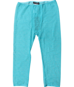 Lencería ajustada y recortada de encaje con el logotipo azul de Dolce &amp; Gabbana