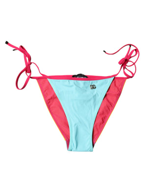 Traje de baño con logo multicolor de Dolce &amp; Gabbana, parte inferior de bikini.