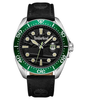 Timberland Black Leather Sport Watch