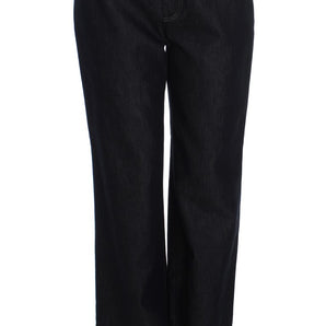 Dolce &amp; Gabbana Chic High Waist Flare Jeans in Dark Blue