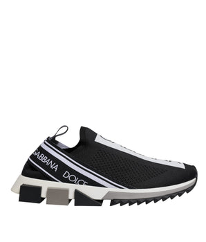 Dolce &amp; Gabbana Black White Slip On Sorrento Sneakers Shoes