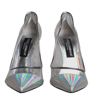 Zapatos de tacón con punta iridiscente multicolor de Dolce &amp; Gabbana