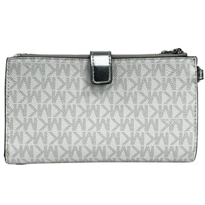 Michael Kors Jet Set Travel Double Zip Wristlet Wallet White