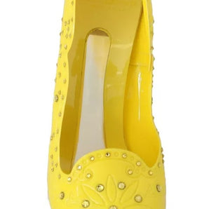 Dolce & Gabbana Yellow Crystal Heels CINDERELLA Shoes