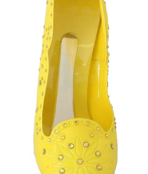Dolce & Gabbana Yellow Crystal Heels CINDERELLA Shoes
